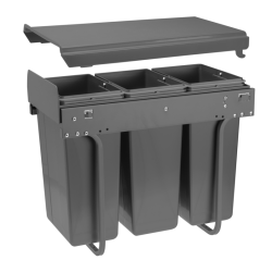 Segregator za smeće, vodilica H45, za ormarić 300mm 3x10l, antracit