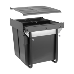 Segregator za smeće s prednjom montažom, vodilica H45 2X34l, za ormarić 600 mm, antracit