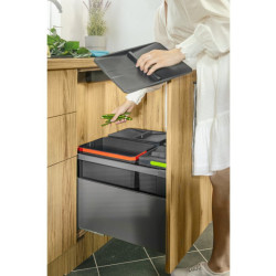 Spremnici za segregaciju AxiSpace, za širinu ladice 900 mm, 4X15L
