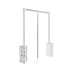 Garderobni lift s plinskim podizačem 545mm-700mm, čelik-bijeli