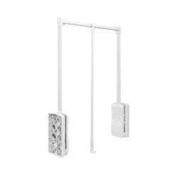 Garderobni lift 45/60, čelik- 100% bijeli