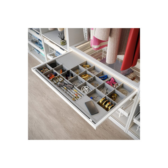 Organizator za ladice s tihim zatvaranjem ELITE 900mm, bijeli