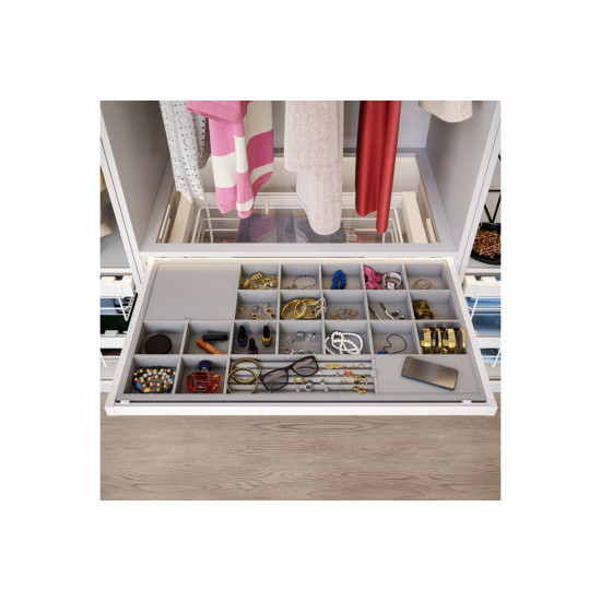 Organizator za ladice s tihim zatvaranjem ELITE 900mm, bijeli