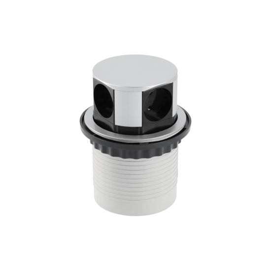 VGRADNA VTIČNICA  COMFORT, Ø100 MM, 4xSHUKO, KABEL 1.5 m, ALUMINIJ