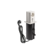 Tower IZVLEČNA  VGRADNA VTIČNICA , 1x FRANCOSKA VTIČNICA , 1xUSB A, 1xUSB C, 1.5m KABEL, BELA  , INOX cap