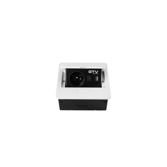 AVARO utičnica za udubljenje, 1x francuska utičnica, USB A+C, kabel 1,5m, bijeli
