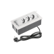 VTIČNICA SOFT 3x Z OZEMLJITVIJO, KABEL Z VTIKAČEM,, BEL