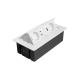 VGRADNA VTIČNICA  MULTISOFT, 2xSHUKO, USB A+C, RJ45, HDMI, KABEL 1.5 m, BELA