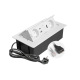 VGRADNA VTIČNICA  MULTISOFT, 2xSHUKO, USB A+C, RJ45, HDMI, KABEL 1.5 m, BELA