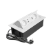 VGRADNA VTIČNICA  MULTISOFT, 2xSHUKO, USB A+C, RJ45, HDMI, KABEL 1.5 m, BELA