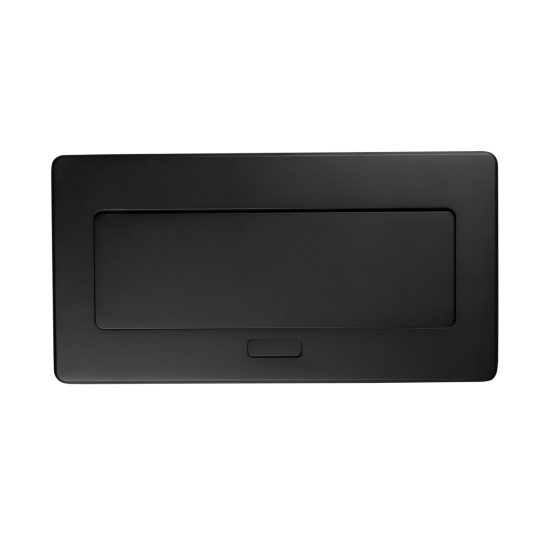 MULTISOFT Utičnica za namještaj 2x utičnica s uzemljenjem, USB A+C, RJ45, HDMI, Kabel za napajanje s utikačem, Crna