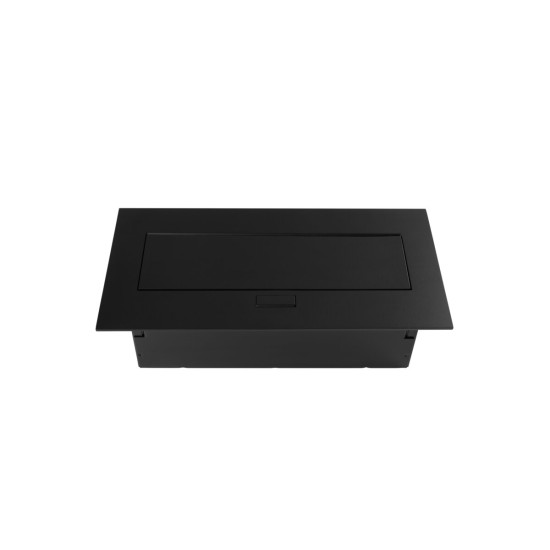 Utičnica za namještaj 2x schuko utičnica, USB A+C, bez kabela, crna
