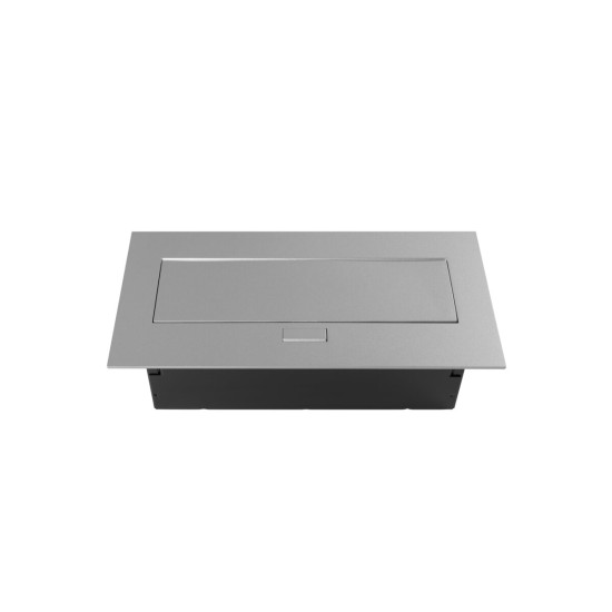 VGRADNA VTIČNICA  2x VTIČNICA Z OZEMLJITVIJO , USB A+C, NAPAJALNI  KABEL Z VTIKAČEM,, ALU