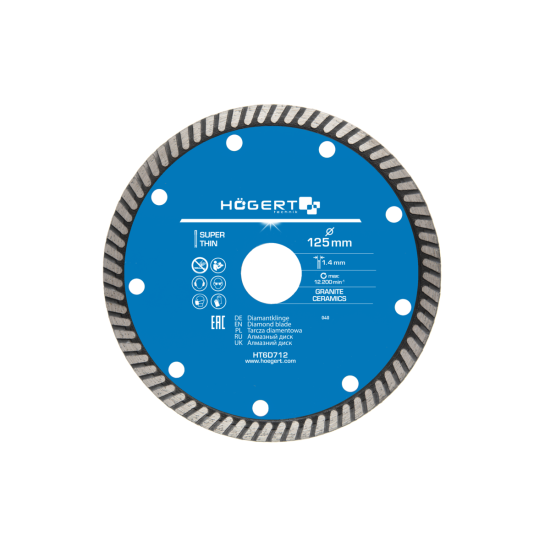 Dijamantni disk 125 mm, turbo, super tanki
