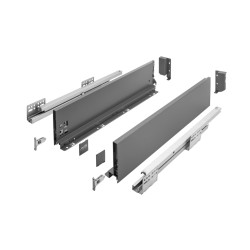 AXIS PRO GTV PREDAL, H=116 MM, L=500 MM, MEHKO ZAPIRANJE, POPOLNI IZVLEK, ANTRACIT