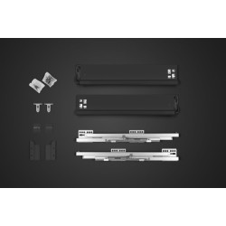 AXIS PRO GTV ladica, H = 168 mm, L = 550 mm, meko zatvaranje, potpuno proširenje, crno (C)