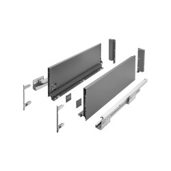 AXIS PRO GTV PREDAL, H=168 MM, L=600 MM, MEHKO ZAPIRANJE, POPOLNI IZVLEK, ANTRACIT