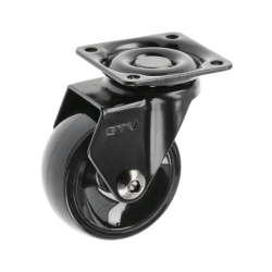 Rola namještaja GTV CALIBRO, H = 64 mm, dia50 mm, bez kočnice, plastika + čelik, crna
