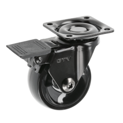 Valjak za namještaj GTV CALIBRO, H = 64 mm, dia50 mm, kočen, plastika + čelik, crni