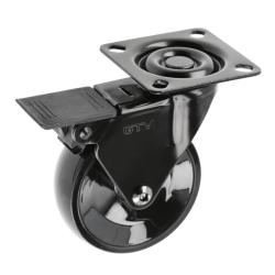 Valjak za namještaj GTV CALIBRO, H = 97 mm, fi75 mm, s kočnicom, plastikom + čelikom, crnim