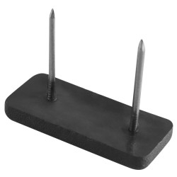 Dvostruka glava s čavlom 1,4 mm, pravokutna 33,8 mm x 14,8 mm, crna (1pak.=500 kom.)