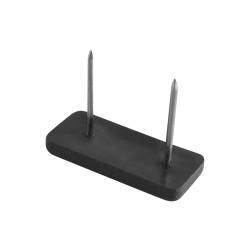 Dvostruka glava s čavlom 1,4 mm, pravokutna 33,8 mm x 14,8 mm, crna (1pak.=500 kom.)