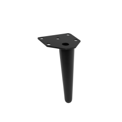 GTV ANCHOR noga za namještaj, H=130 mm, čelik, crna mat