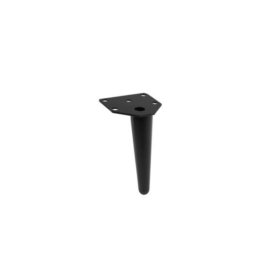 GTV ANCHOR noga za namještaj, H=130 mm, čelik, crna mat