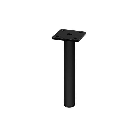 GTV RONDA SIMPLE noga namještaja, konzolna, H = 180 mm, fi25 mm, čelik, crna mat