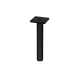 GTV RONDA SIMPLE noga namještaja, konzolna, H = 180 mm, fi25 mm, čelik, crna mat