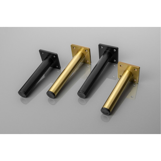 GTV RONDA SIMPLE noga namještaja, konzolna, H = 180 mm, fi25 mm, čelik, crna mat