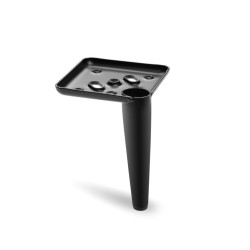 Noga namještaja GTV SQUARE, H=130 mm, čelik, mat crna