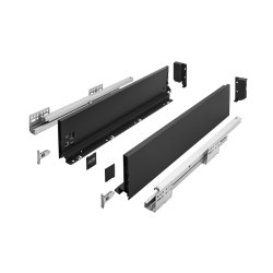 AXIS PRO GTV ladica, H=120 mm, L=350 mm, mekano zatvaranje, potpuno produženje, crna