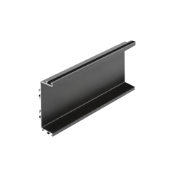 Aluminijski profil  VELLO  sistem bez ručica s LED funkcijom,C, crni, duljina  3 m