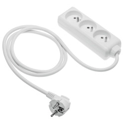 KABEL PODALJŠEK FRANCOSKA VTIČNICA 3 VTIČNICA , 1,5m 3x1,00mm2