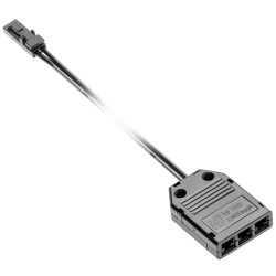 Priključak za LED rasvjetu, distributer crne 3 utičnice s 2m AWG24 kabelom i mini amp m konektorom