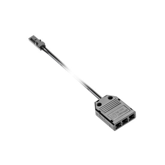 Priključak za LED rasvjetu, distributer crne 3 utičnice s 2m AWG24 kabelom i mini amp m konektorom