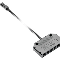 Konektor za LED rasvjetu, distributer crne 6 utičnice s 2m AWG24 kabelom i mini amp m priključkom