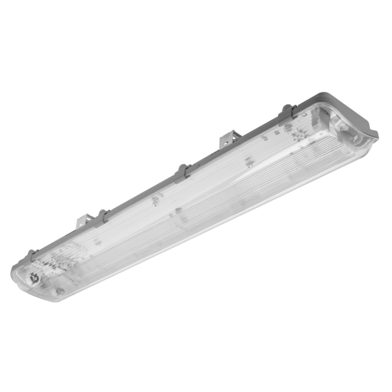 G-TECH HERMETIČNA SVETILKA 218, 2x60 T8 LED (ENOSTRANSKA VEZAVA), G13, IP65, ABS/PS, SIVA