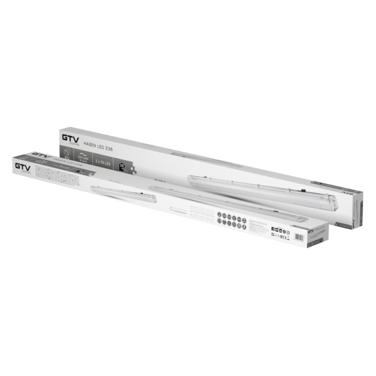 HERMETIČNA SVETILKA HAGEN, ZA T8 LED ENOSTRANSKO NAPAJANJE, G13, IP65, AC220-240V, 2x120cm, PC