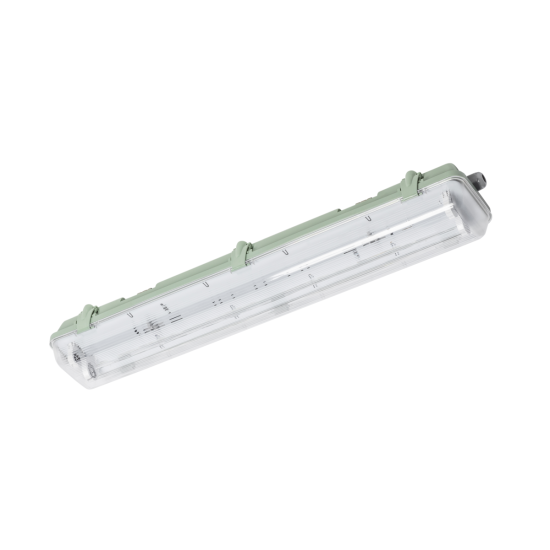 Hermetična svjetiljka  HELIOS-LED 218 BIS, T8 LED, G13, AC220-240V, 50/60Hz, IP65, ABS/PS, s kabelskim razvodom za fluo svjet.