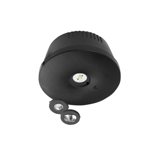 OGLA, LED, 3W, 200lm, 6400K, AC220-240V, IP20, 3h, ENOSMERNA, TEST, ČRNO