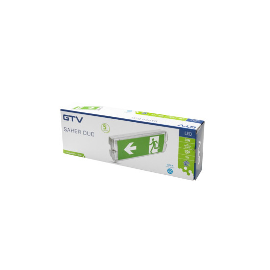 ZASILNA  SVETILKA SAHER-1 DUO , LED, 3W, 300lm, 6400K, AC220-240V, IP65, 1h, DVOSTRANSKA
