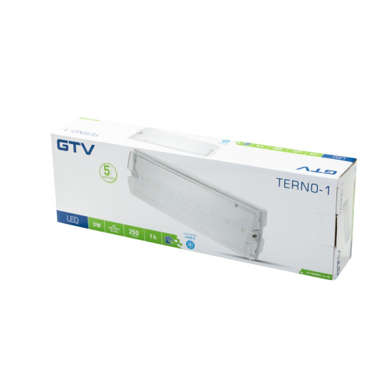 ZASILNA  SVETILKA TERNO-1, LED, 3W, 250lm, 6400K, AC220-240V, IP65, 1h,DVOSTRANSKA, TEST