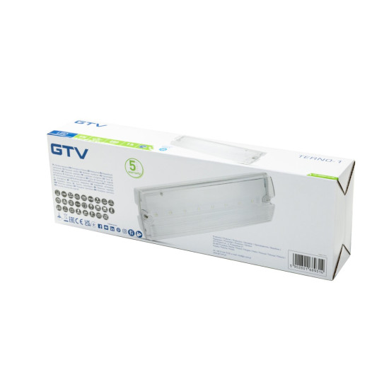 ZASILNA  SVETILKA TERNO-1, LED, 3W, 250lm, 6400K, AC220-240V, IP65, 1h,DVOSTRANSKA, TEST