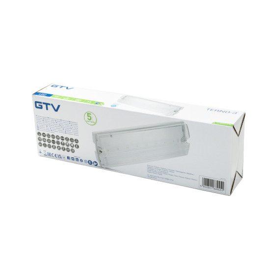 ZASILNA  SVETILKA TERNO-3, LED, 3W, 250lm, 6400K, AC220-240V, IP65, 3h,DVOSTRANSKA, TEST