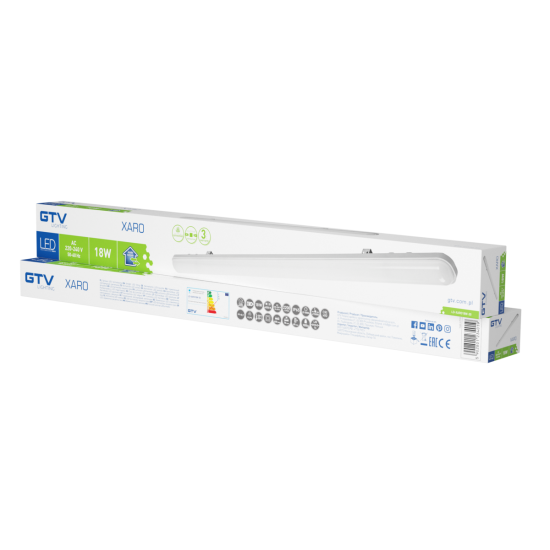 HERMETIČNA  LED SVETILKA XARO, 18 W, 2200 lm, 4000K, AC220-240V, PF>0.9, RA>80, IP65, 60 cm