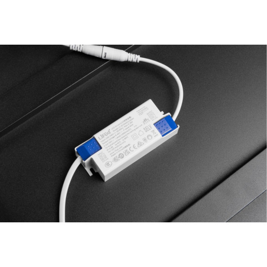 ARTE SVETILKA, LED, 38W, 3800lm, CCT, AC180-250V, 595x595mm, ČRNO