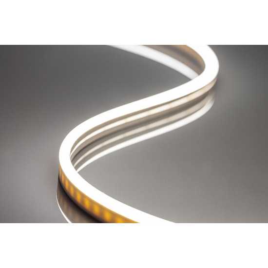 LED NEON fleks 12V, 2835, toplo bijela, vodootporna, 6mm, 5m, završne kape, kopče