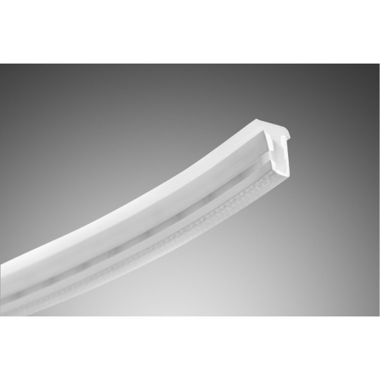 LED NEON FLEX PROFIL T 24V, 2835, 12W/m NEVTRALNO BELA, VODOODPORNO, 6mm, 5m, POKRIVNE KAPICE, brackets